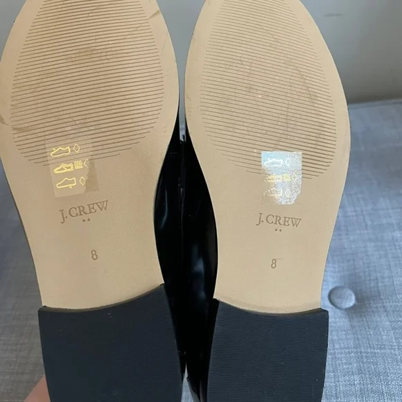 J. Crew Black and Gold Patent Leather Loafers - Picture 5 of 6